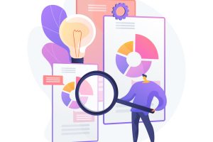 Competitive intelligence abstract concept vector illustration. Business intelligence, information analysis, market research strategy, analytics software, competitive environment abstract metaphor.